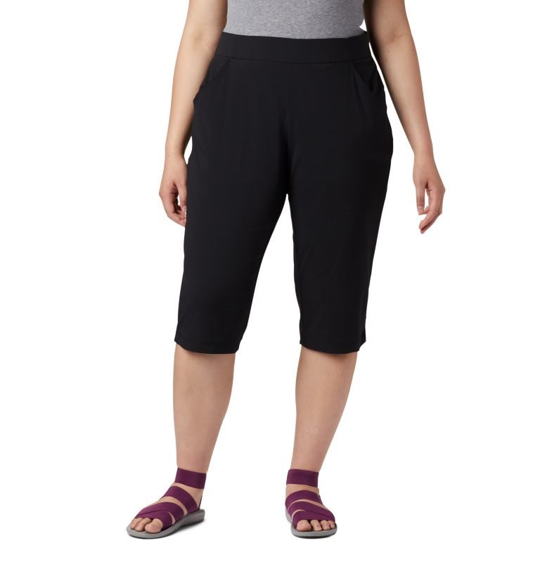 Pantaloni Sport Columbia Anytime Casual Capris Dama Negrii | Plus Size YLZS87A09